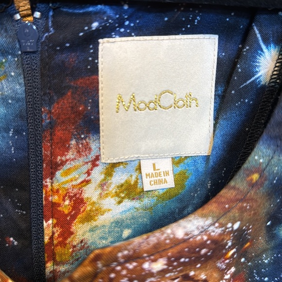 ModCloth/Fervour Galaxy A-Line Dress Large - Picture 2 of 3